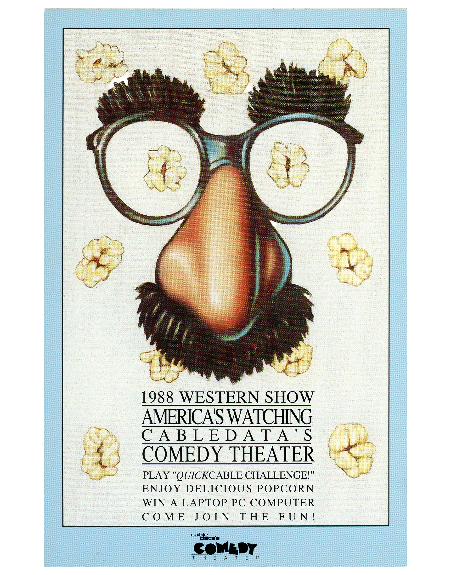 Cable Data's Comedy Theater — handbill illustration